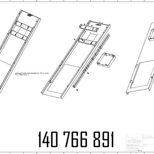 140766891 - DISTANCE PROFILE 50 X 520 X 1810 STAINLESS STEEL.F.HOSE COLUMN. SK700 MR